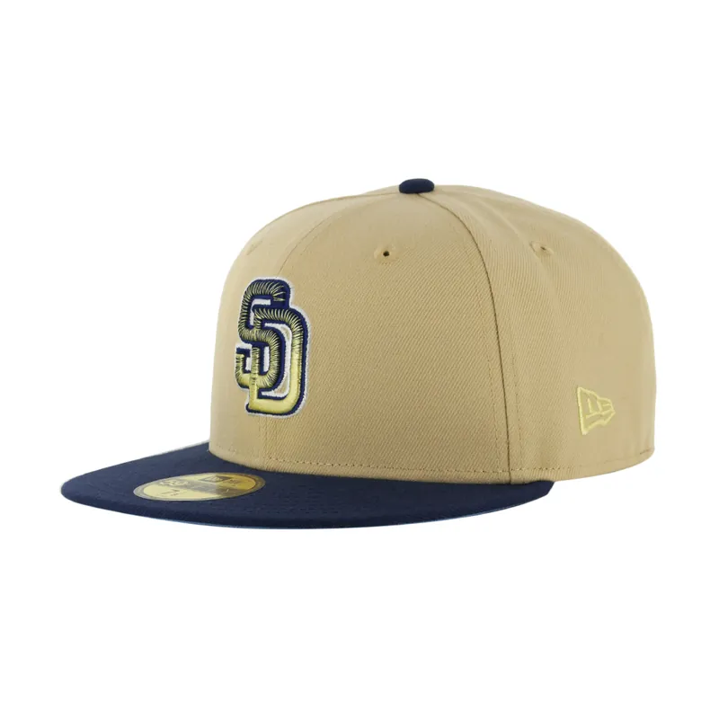 New Era x Billion Creation 59Fifty San Diego Padres Petco Gradient Fitted Hat Vegas Gold Navy Blue