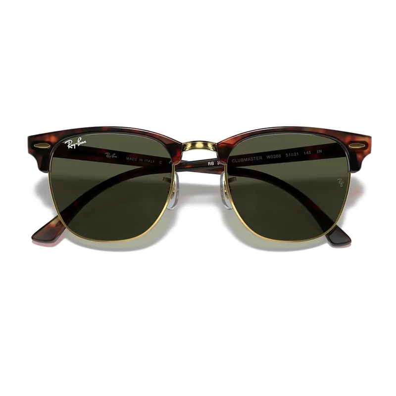 Ray-Ban Clubmaster Classic Sunglasses Tortoise Green