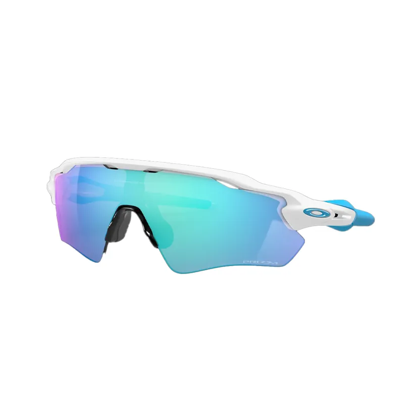 Oakley Radar EV Path Sunglasses Prizm Sapphire Lenses Polished White Frame