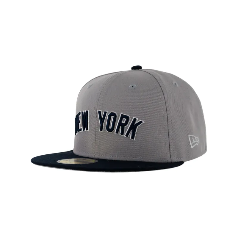 New Era x Billion Creation 59Fifty New York Yankees Twenty-Fourth Fitted Hat Gray Dark Navy Blue