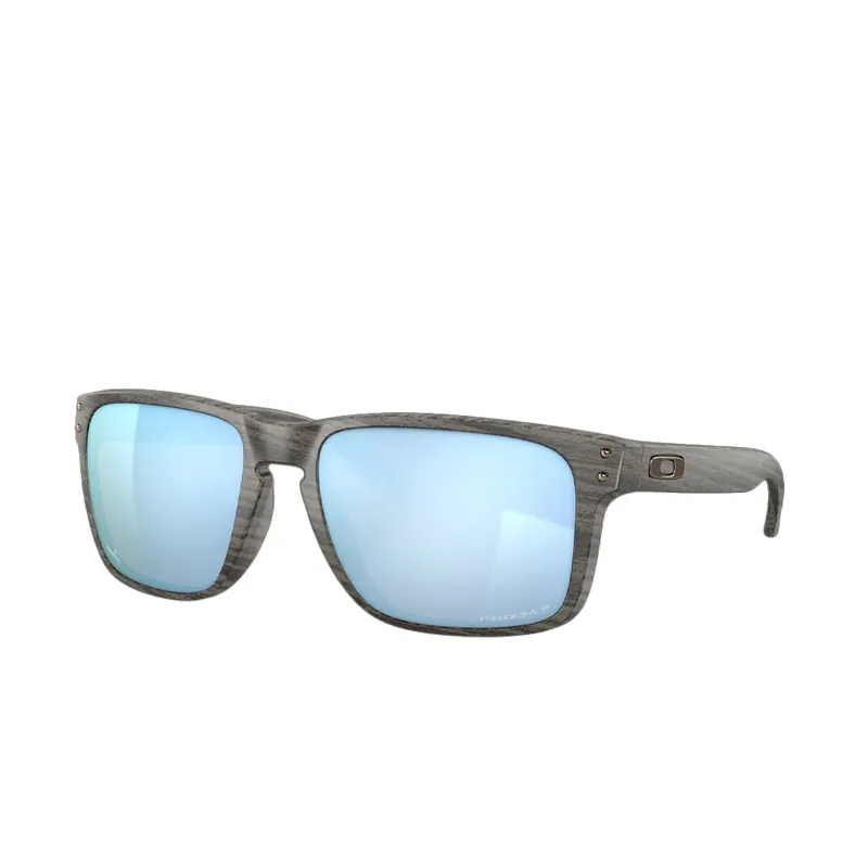 Oakley Holbrook Sunglasses Woodgrain Collection Deep Water Polarized Lenses