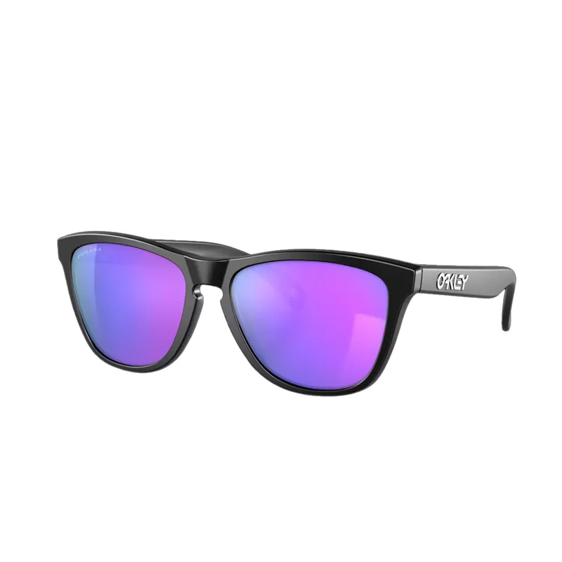 Oakley Frogskins Sunglasses Matte Black Prizm Violet Lenses