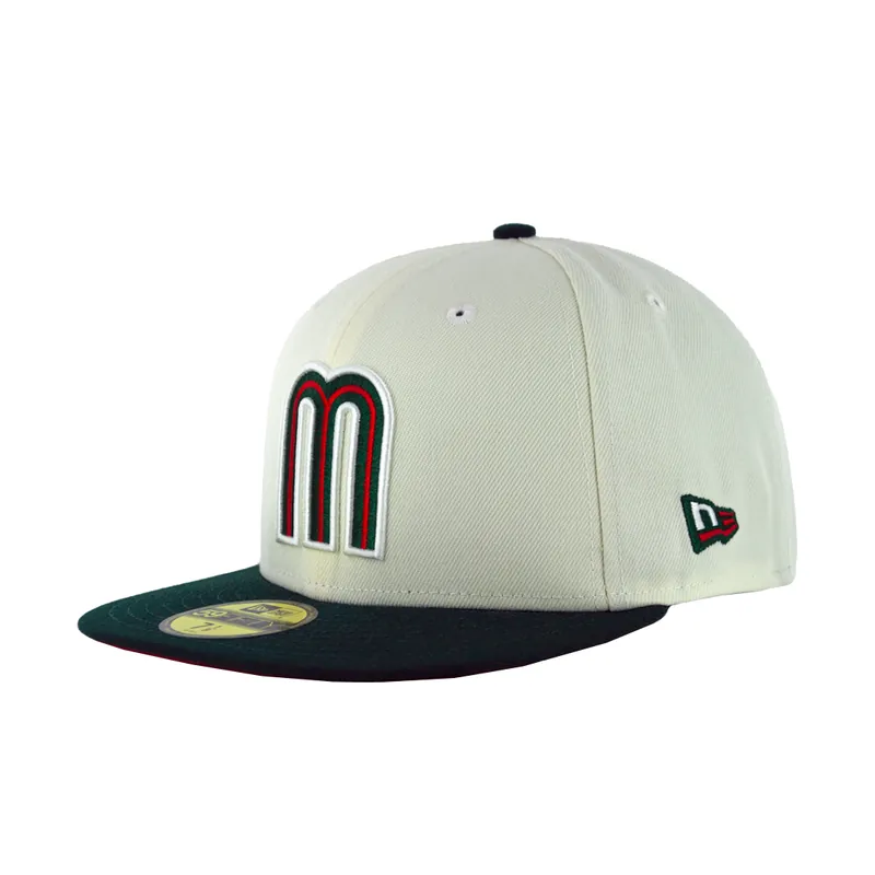 New Era 59Fifty World Baseball Classic Mexico 2023 Fitted Hat Chrome White Red Dark Green