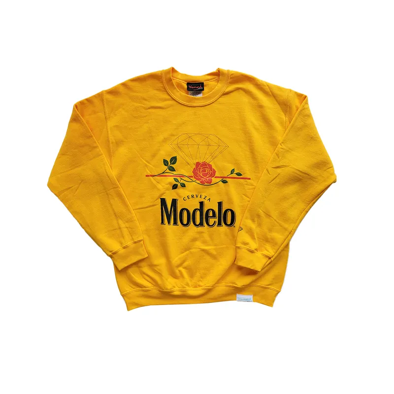 Diamond X Modelo Rose Crewneck Gold - Diamond Supply Co