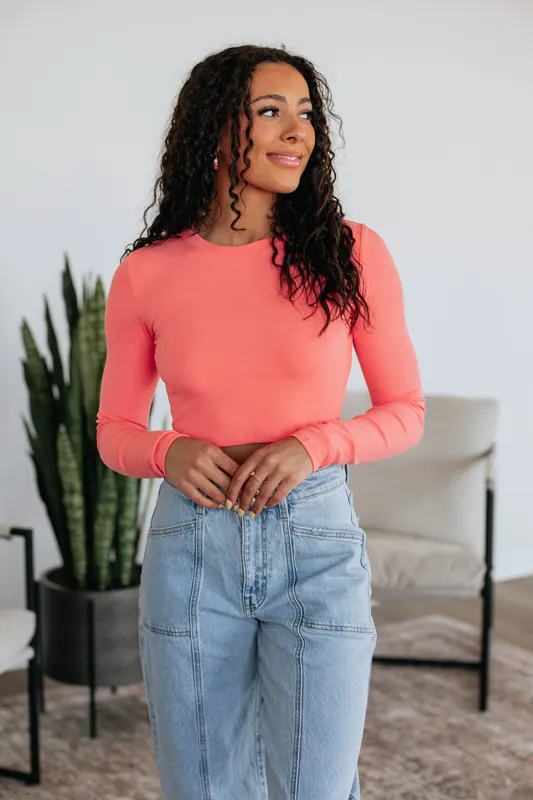 Mazure Ribbed Top - Watermelon