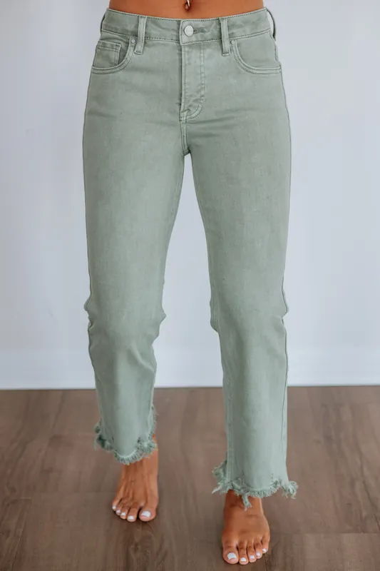 Neona Risen Jeans - Olive