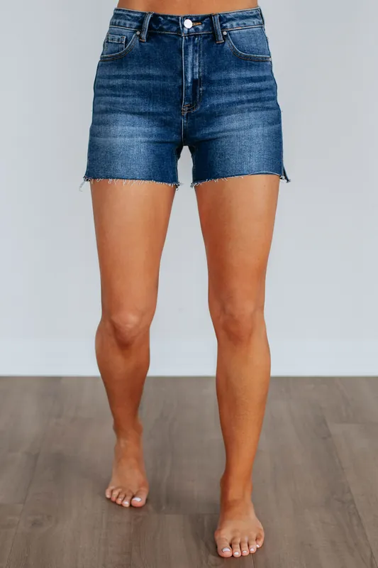 Tinley Risen Shorts - Dark Wash