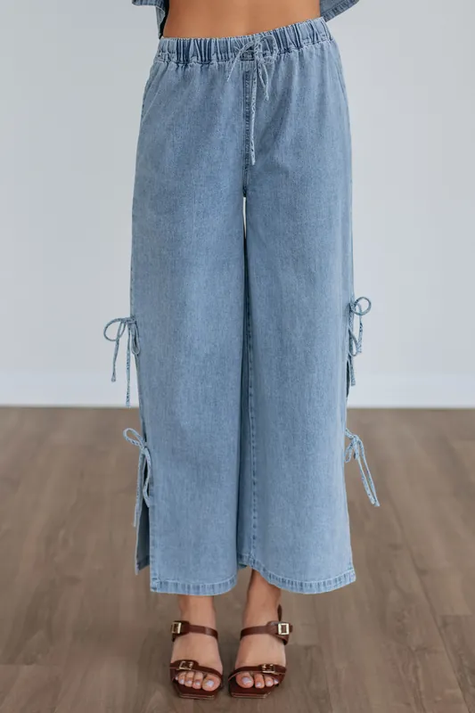 Dova Denim Pants - Miou Muse