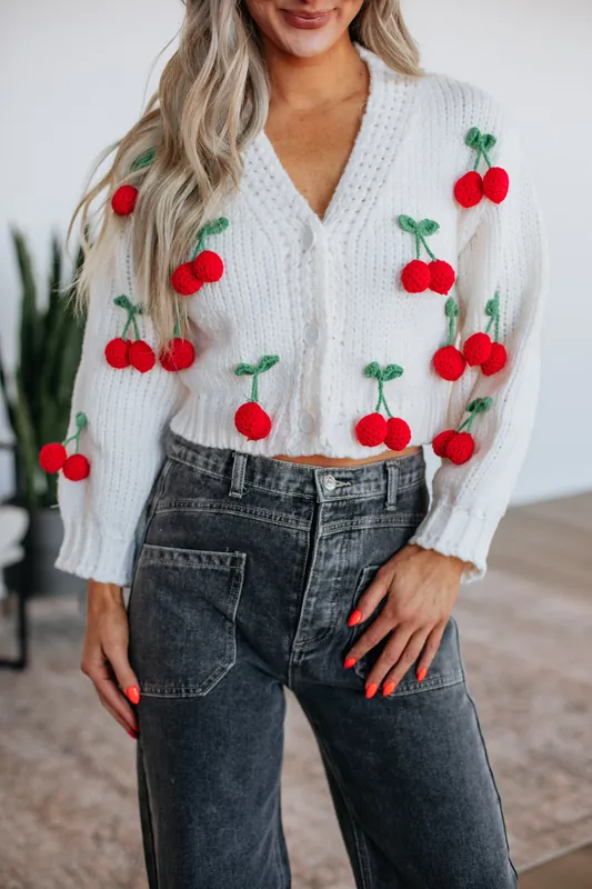 Very Cherry Cardigan - Pretty Garbage