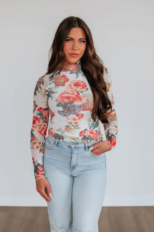 Eris Floral Mesh Top - Promesa