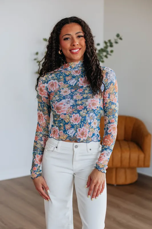 Zadie Floral Mesh Top - Promesa