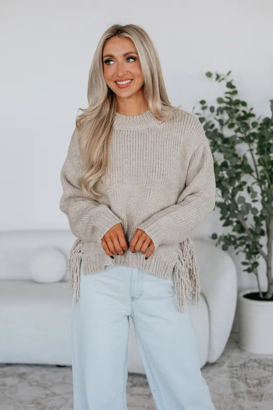 Norrie Fringe Sweater - Miou Muse
