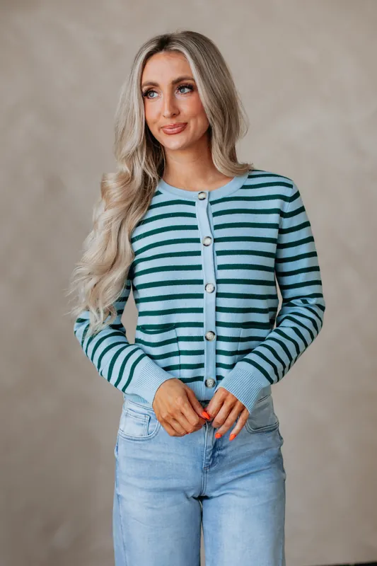 Coralie Striped Cardigan - Le Lis