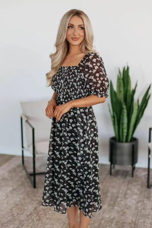 Fauna Floral Midi Dress - Wishlist