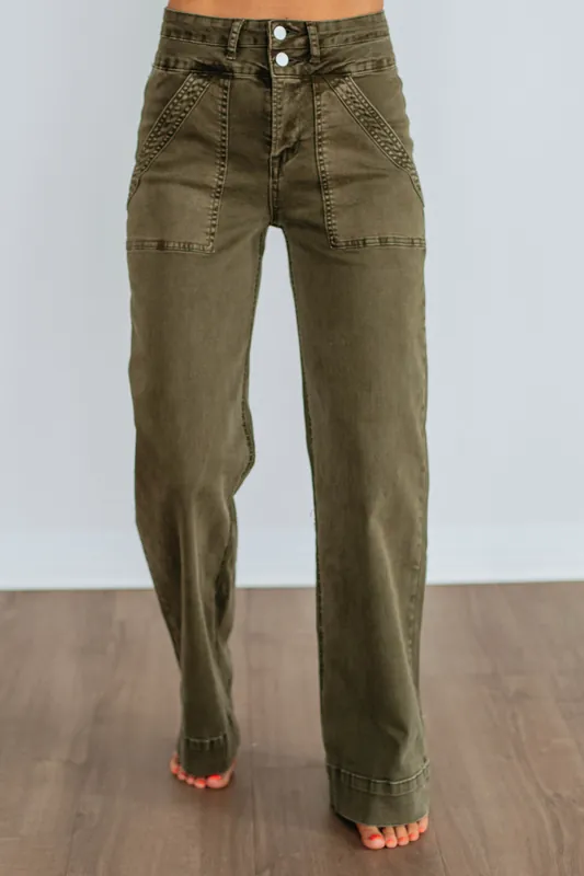 Bennett Mica Jeans - Fern Green