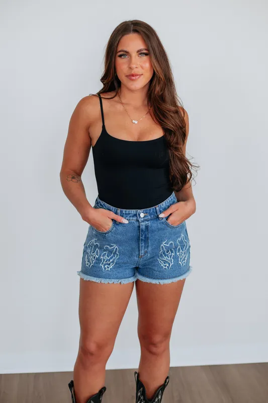 Rodeo Heat Denim Shorts - Gilli