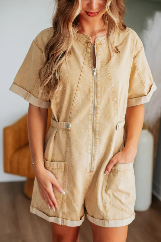 Ollie Utility Romper - Le Lis