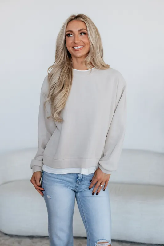 Briellea Crewneck Pullover - By Together