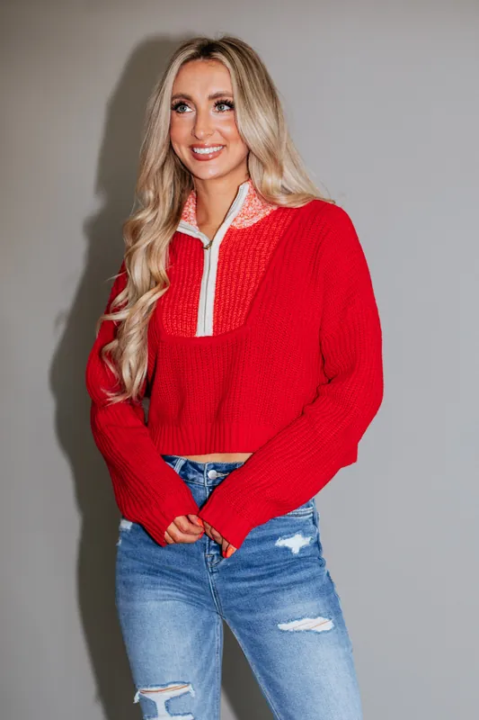 Kimmie Colorblock Sweater - Olivaceous