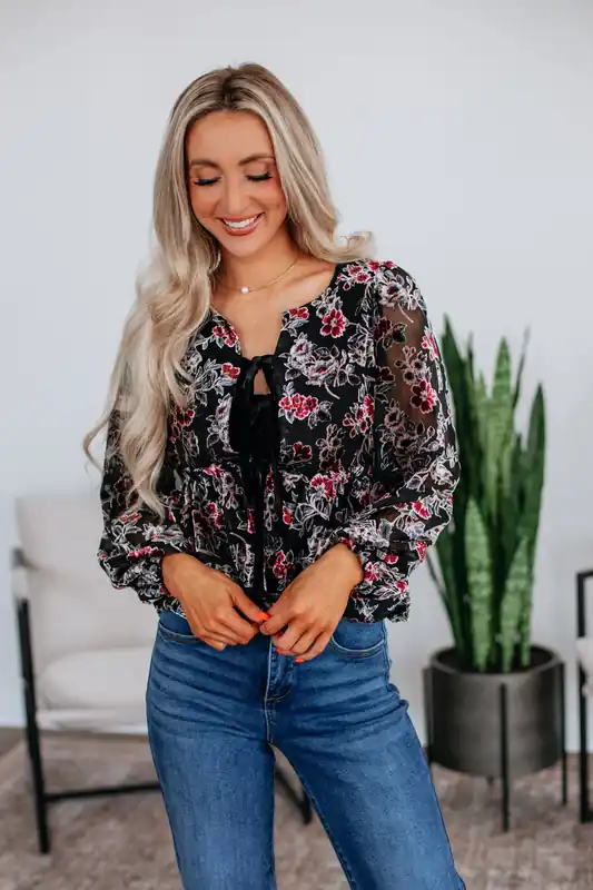 Lesa Floral Top - By Together