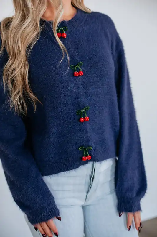 Sweet As Cherry Pie Cardigan - Miou Muse