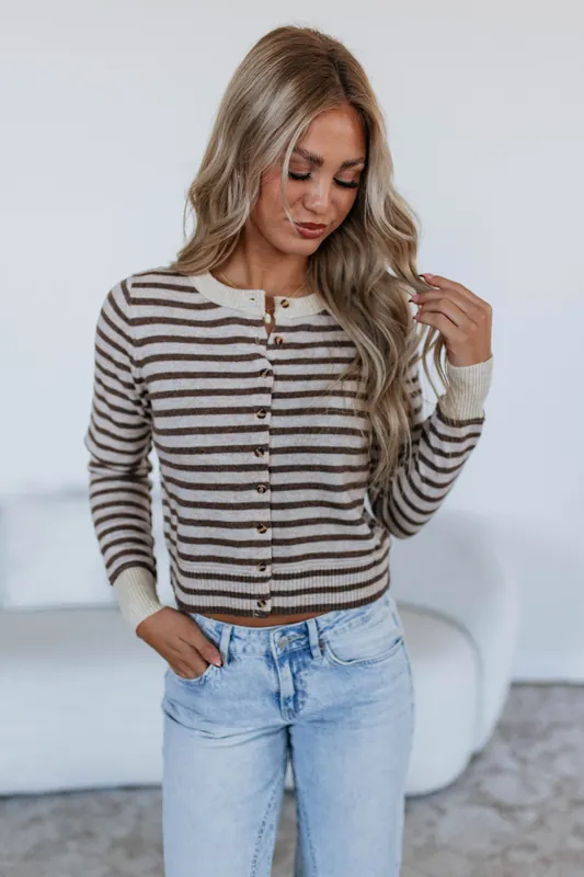 Macie Striped Cardigan - Miou Muse