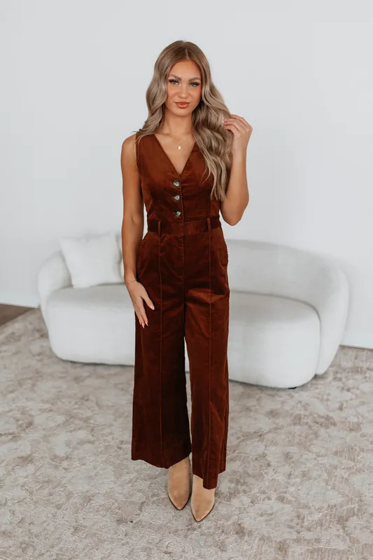 Kimberli Corduroy Jumpsuit - Miou Muse