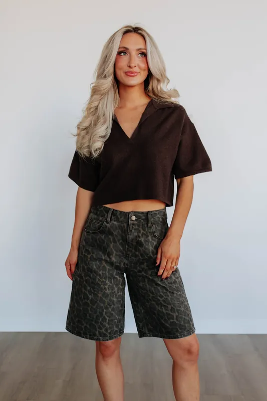 Blaise Leopard Shorts - Miou Muse