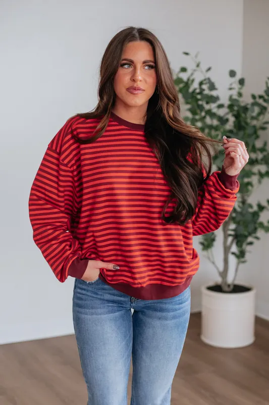 Baylee Striped Crewneck - Things Between