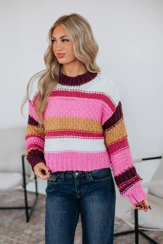 Arica Striped Sweater - Emory Park