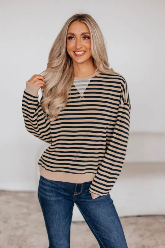 Larson Striped Pullover - Miou Muse