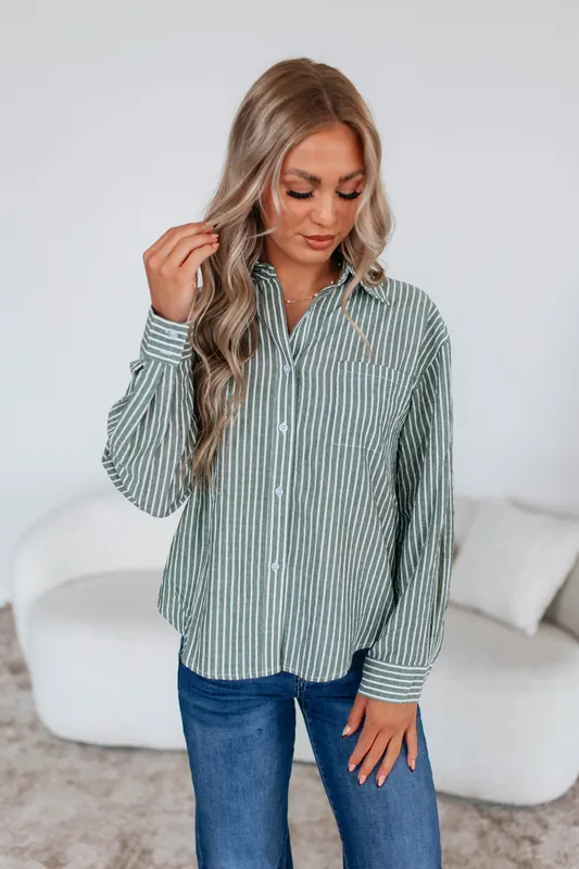 Edison Striped Button Down - Buttermelon