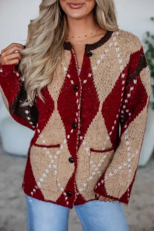 Cornell Argyle Cardigan - Promesa