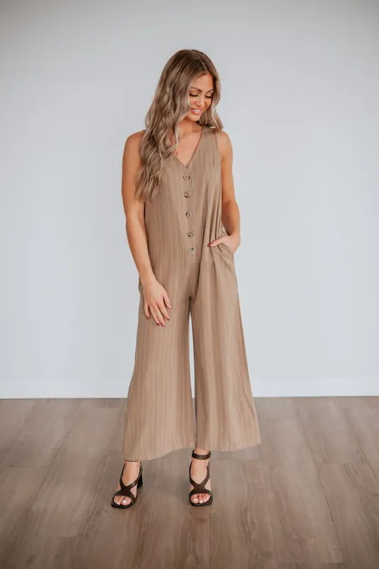 Inessa Striped Jumpsuit - Miou Muse