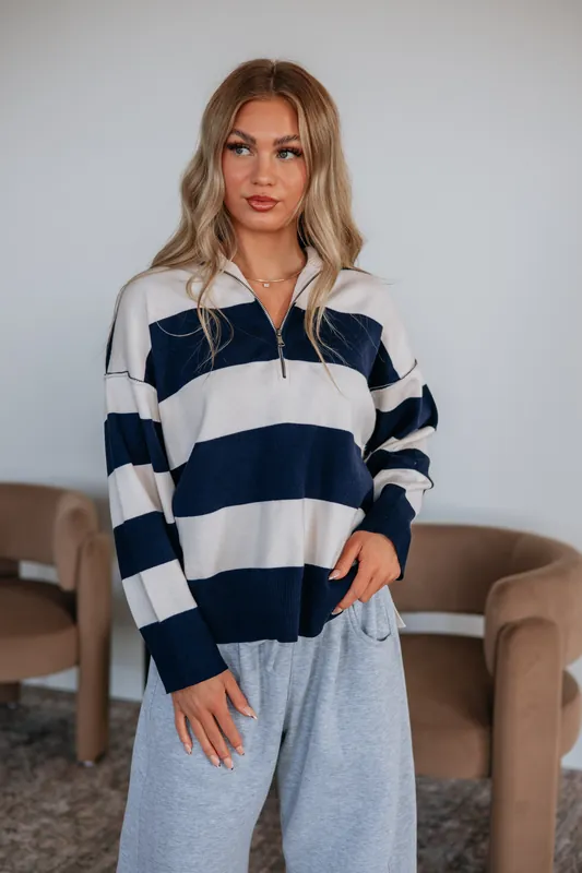 Macy Striped Pullover - Charlotte Avery