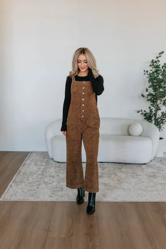 Ashlyn Leopard Overalls - Wishlist