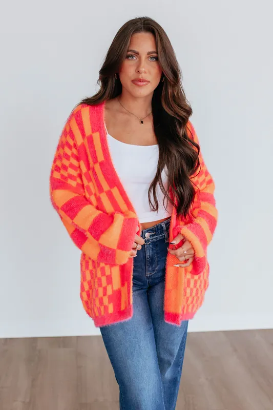 Kristy Checkered Cardigan - Davi & Dani