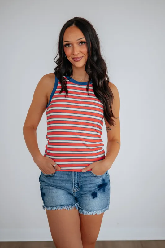 Kerrigan Striped Tank - Wishlist