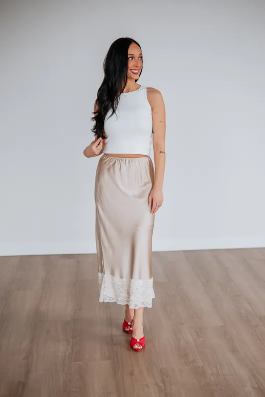 Jacqueline Satin Skirt - Wishlist