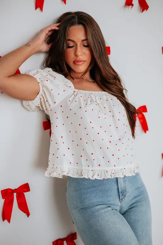 Destinee Polka Dot Top - Things Between
