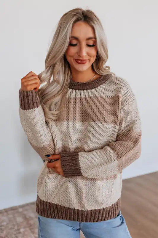 Jaylyn Striped Sweater - Miou Muse