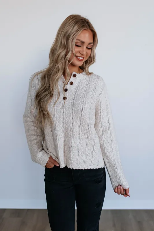 Diane Cable Knit Sweater - Listicle