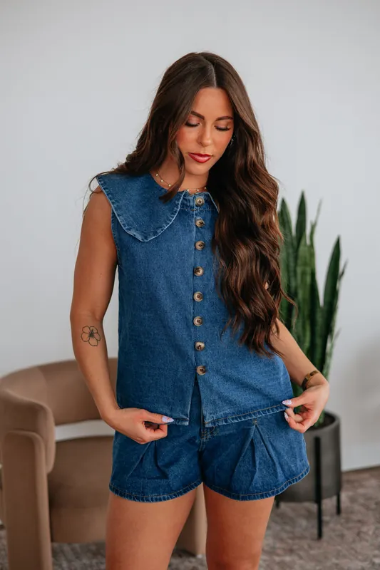 June Denim Top - Wishlist