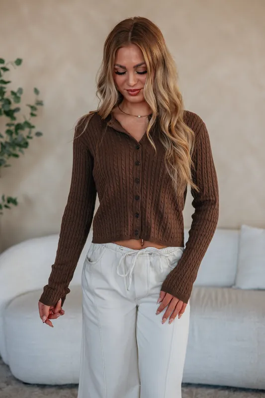 Melody Cable Knit Cardigan - Wishlist