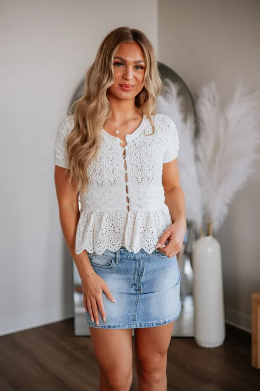 Deena Peplum Top - By Together