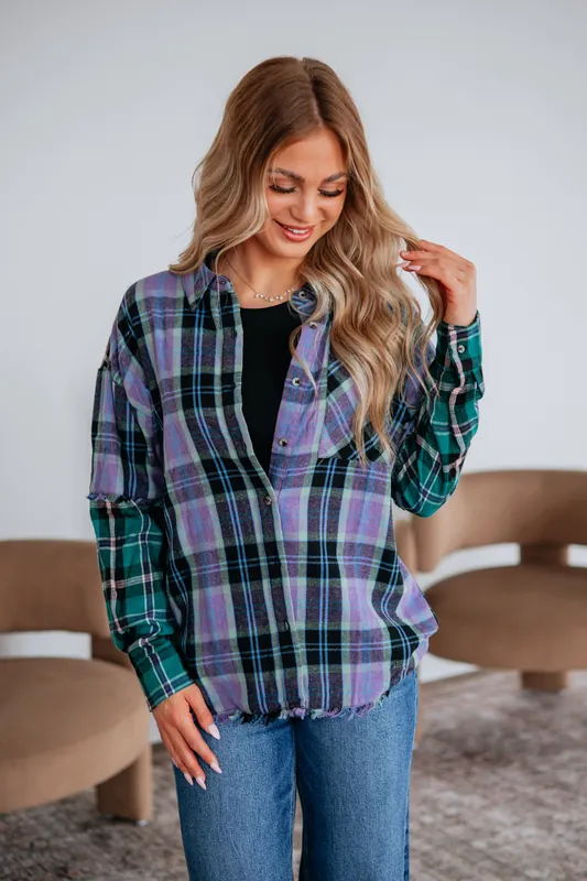Joleen Flannel Top - Hem & Thread, Inc.