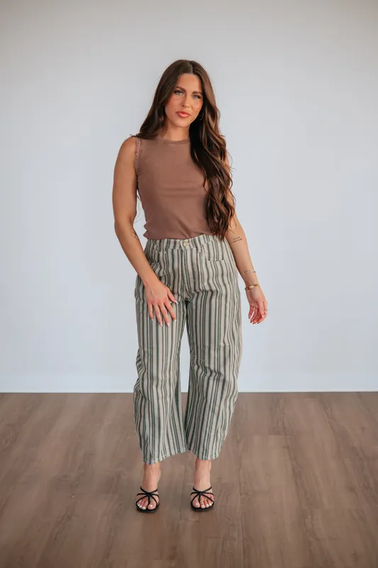 Easton Striped Pants - Miou Muse