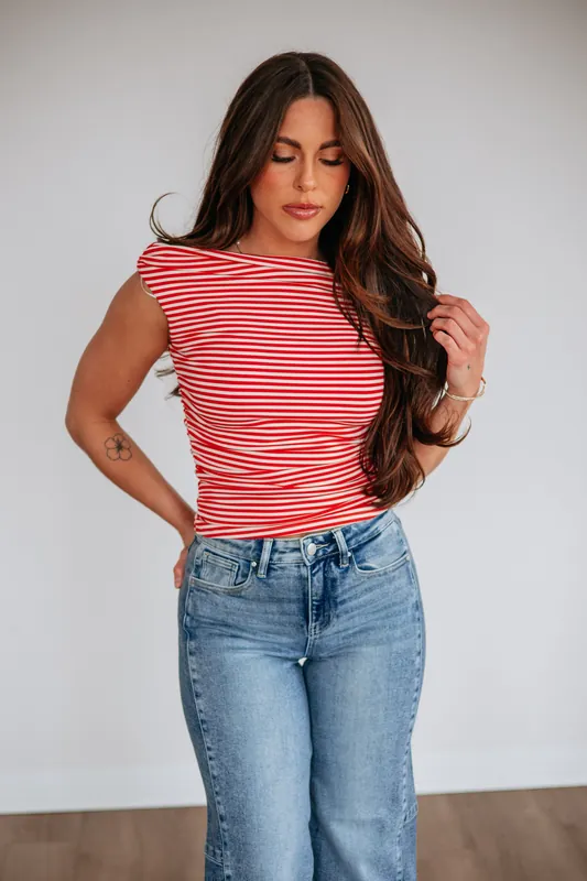 Michaela Striped Top - Le Lis