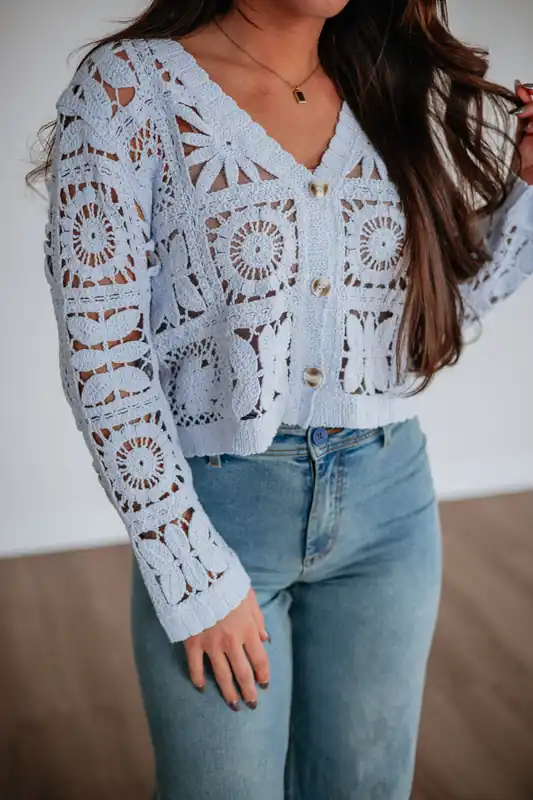 Ivana Crochet Cardigan - Mystree