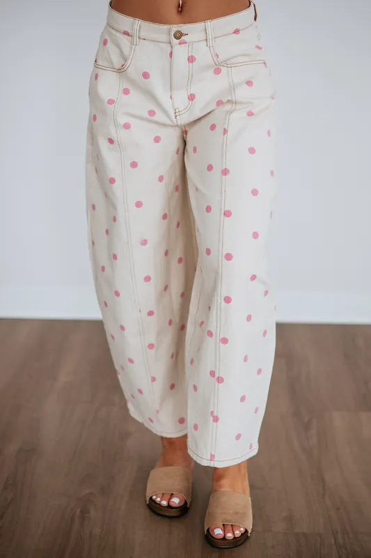 Jaimie Denim Pants - Peach Love California